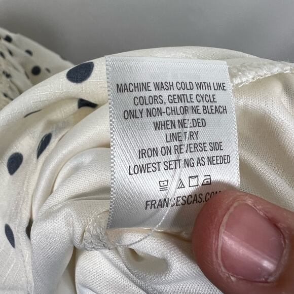 NWT Francesca‘s Hailey polkadot smocked mini fit and flare dress with tie detail - Picture 13 of 15